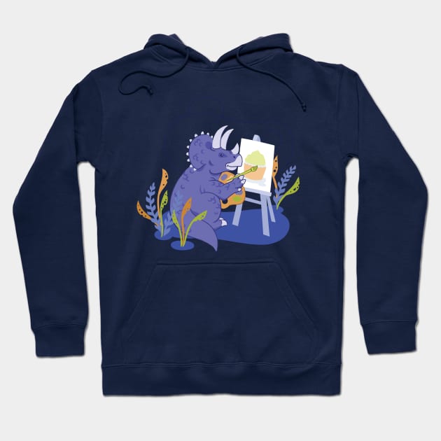 Painting Dino Hoodie by polliadesign